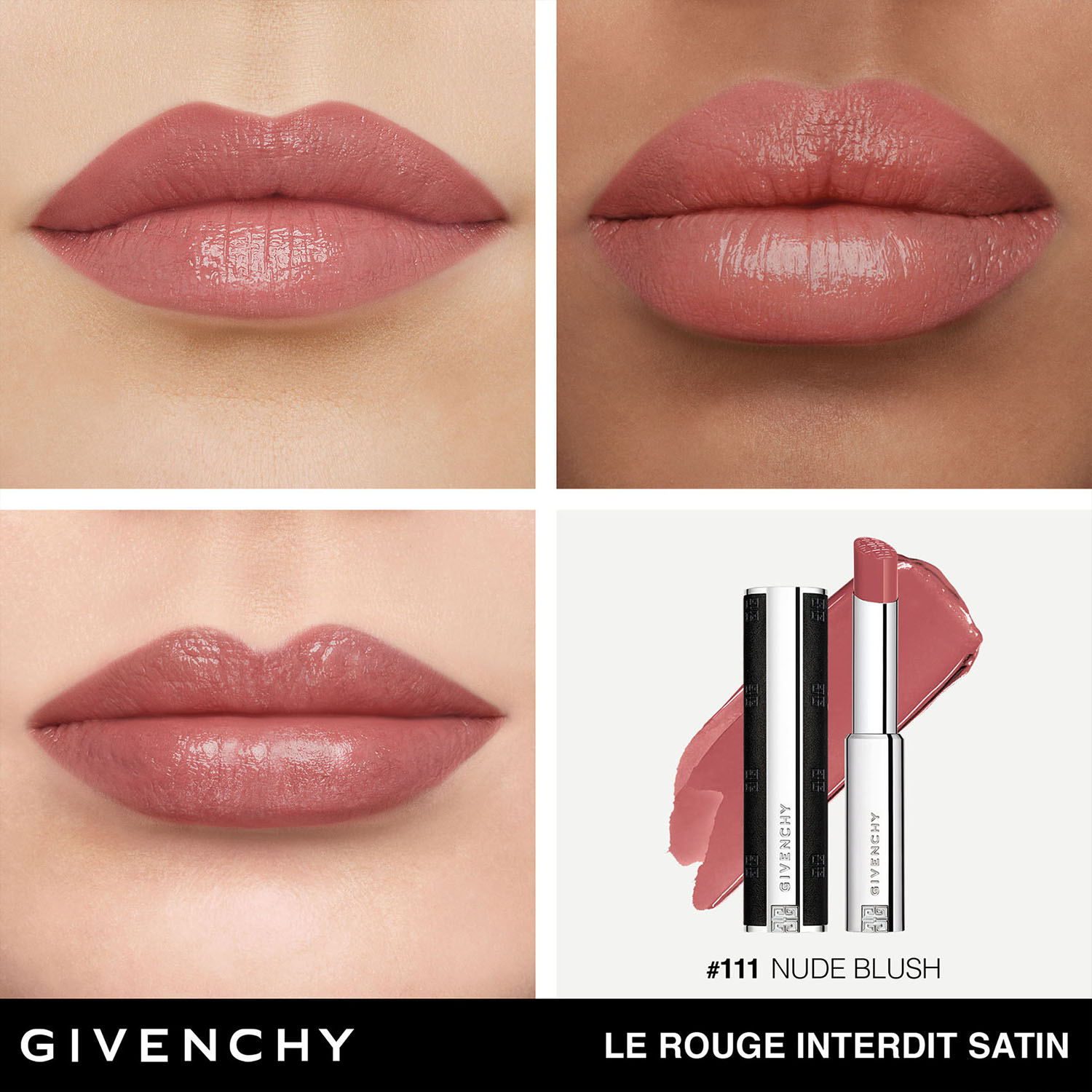 LE ROUGE INTERDIT INTENSE SATÍN LABIAL SEMI MATE DE GIVENCHY (LABIAL EN BARRA CON ACABADO SATINADO)